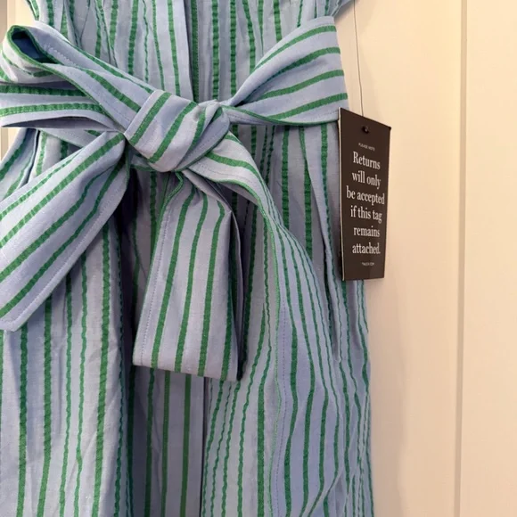 NWT Tuckernuck Delphinium Seersucker Mini Callie Dress - Medium - Picture 5 of 9